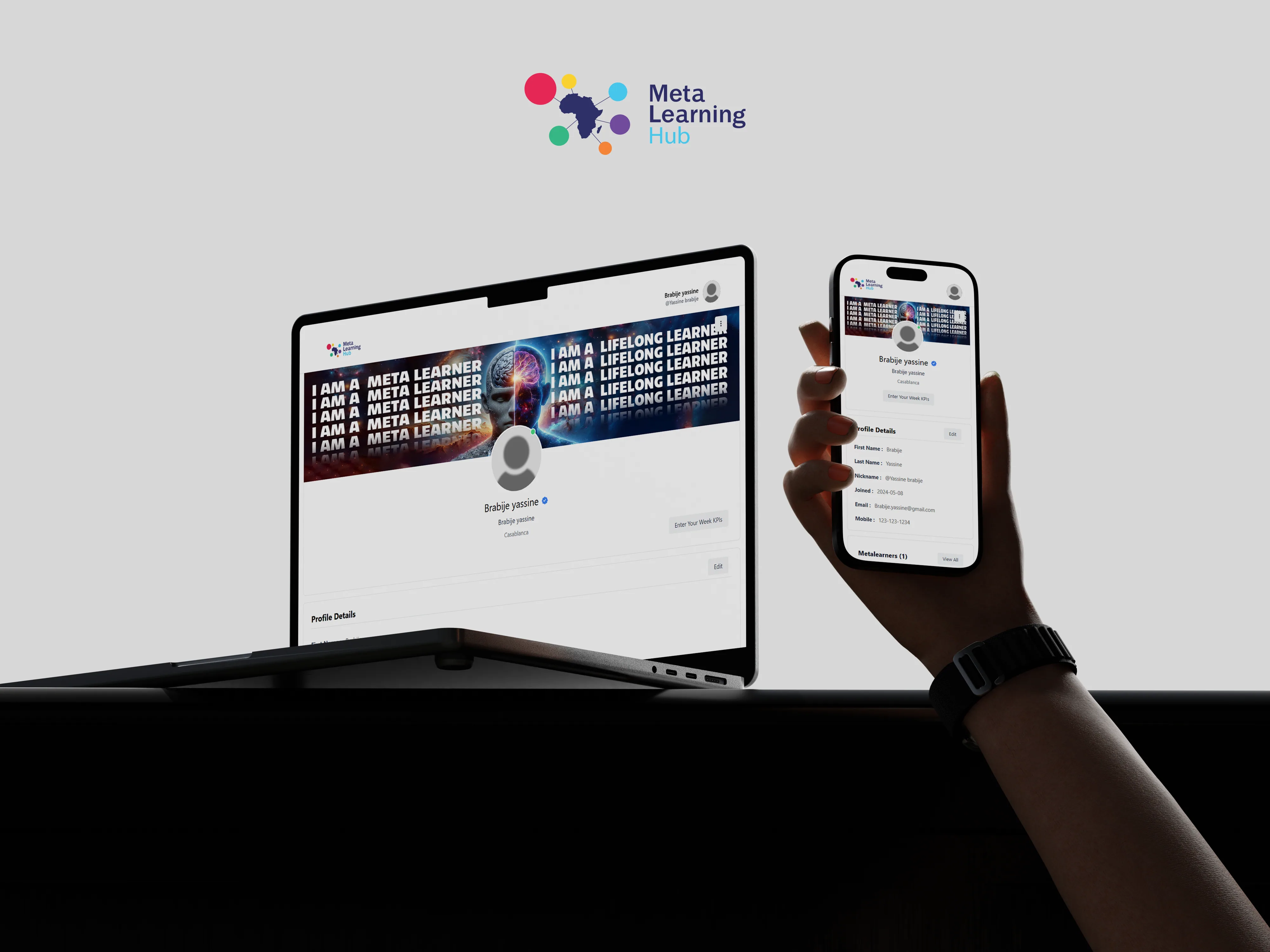 MetaLearning Hub private members club shown on desktop and mobile